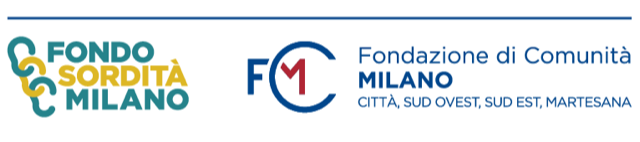 Logo Bando Sordità e Fondazione Comunità Milano